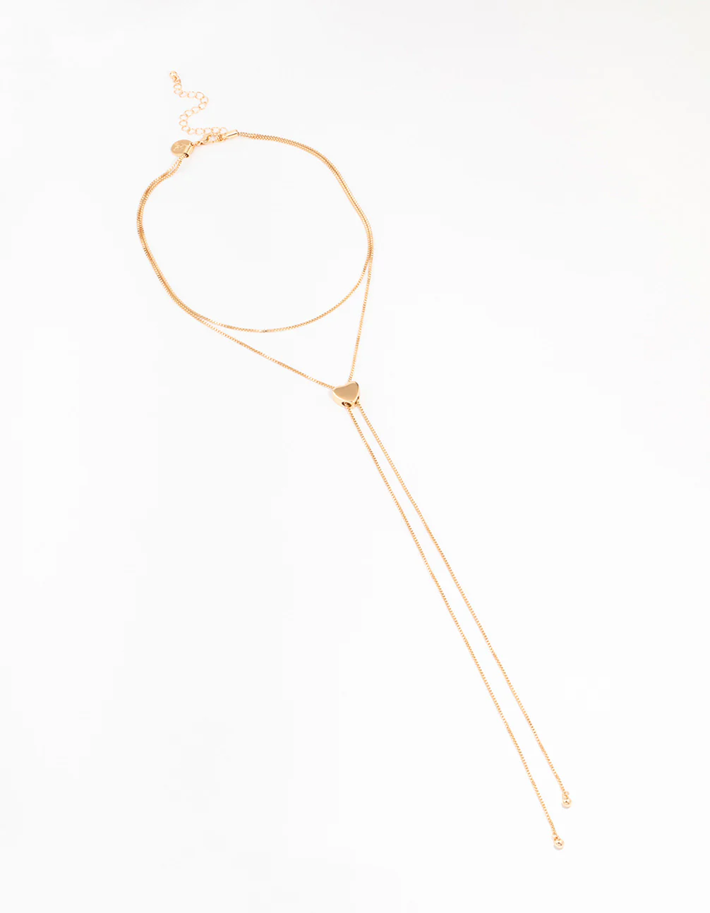 Gold Heart Bolo Y-Necklace - Image 2