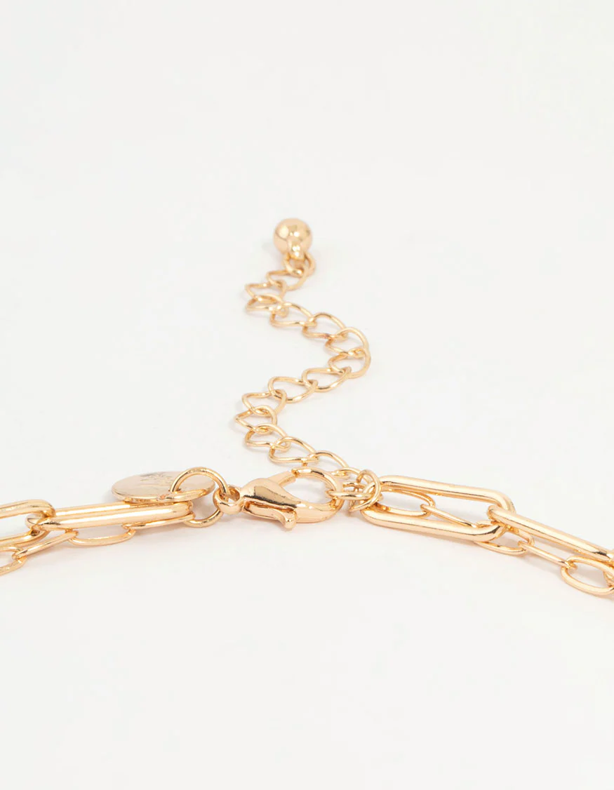 Gold Heart & Bow Charm Necklace - Image 3