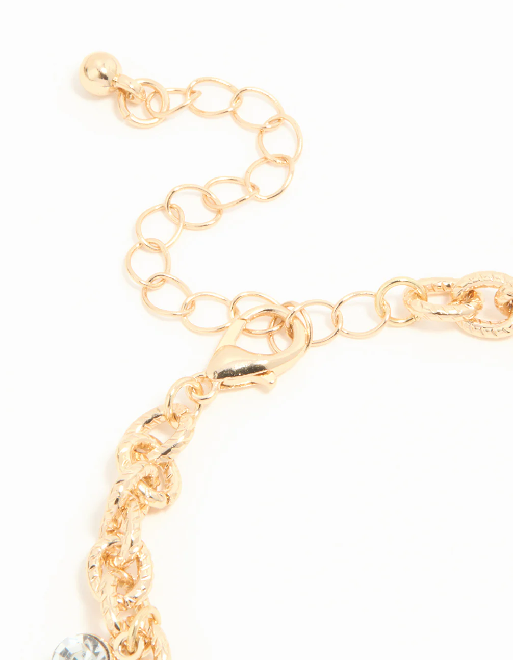 Gold Heart & Flower Charm Bracelet - Image 3