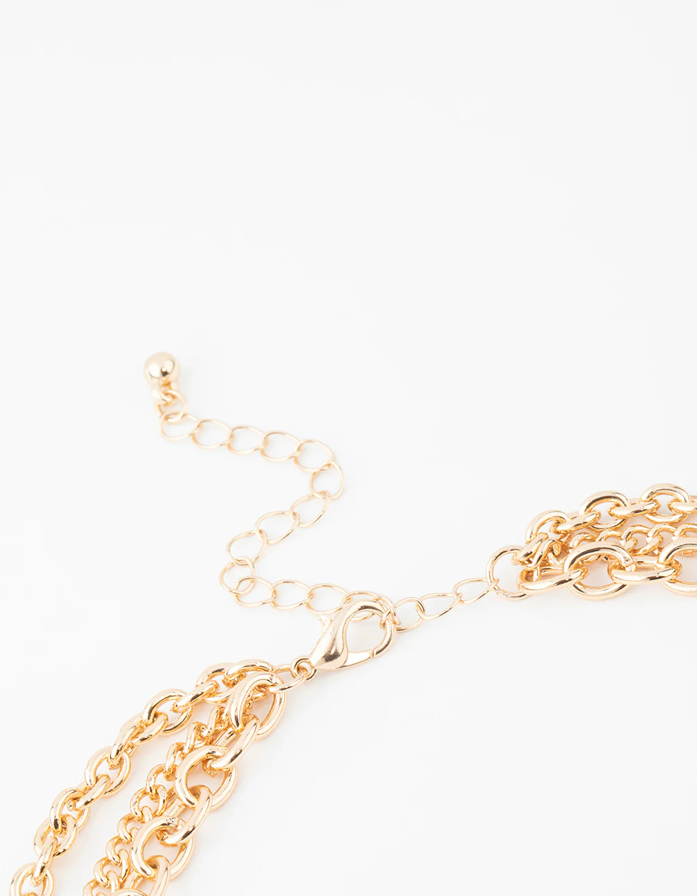Gold Heart & Textured Charm Layered Necklace - Image 3