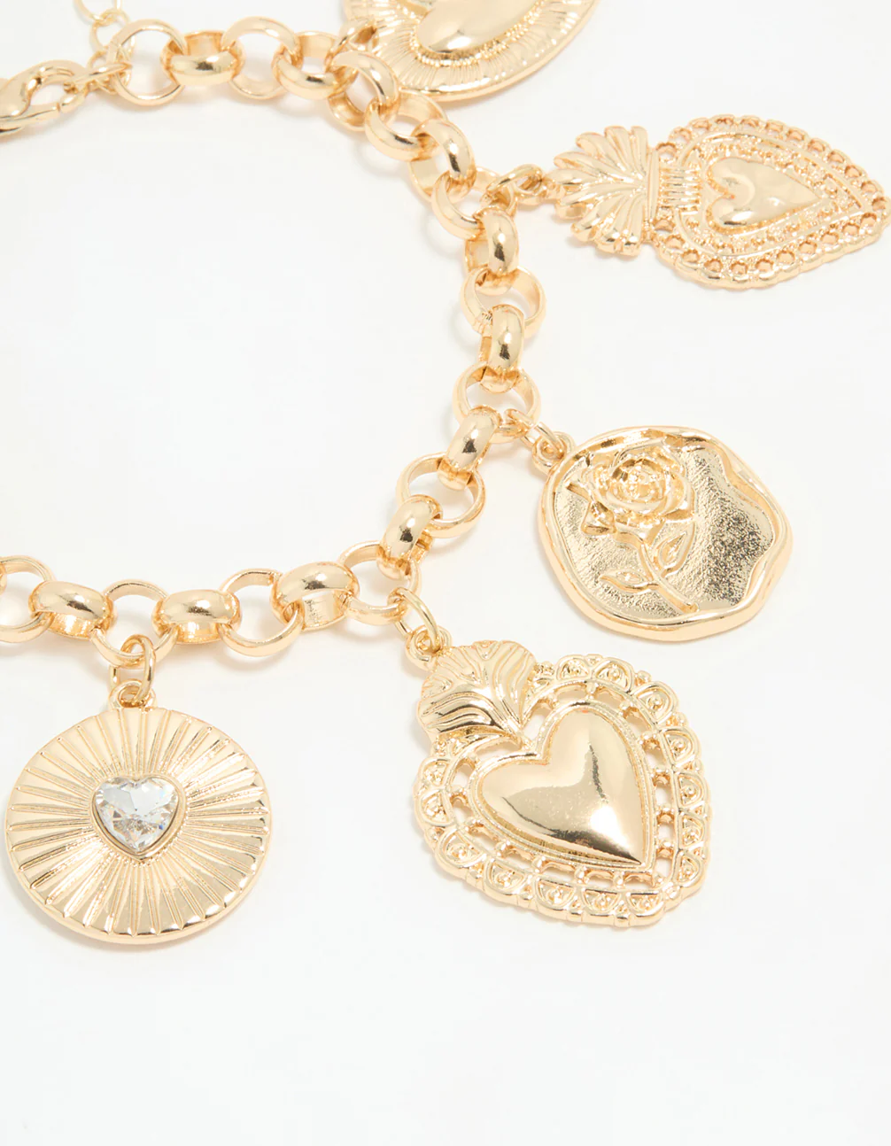 Gold Holy Heart Charm Bracelet - Image 2