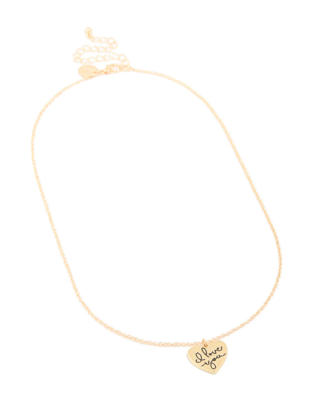 Gold 'I Love You' Heart Necklace - Image 2