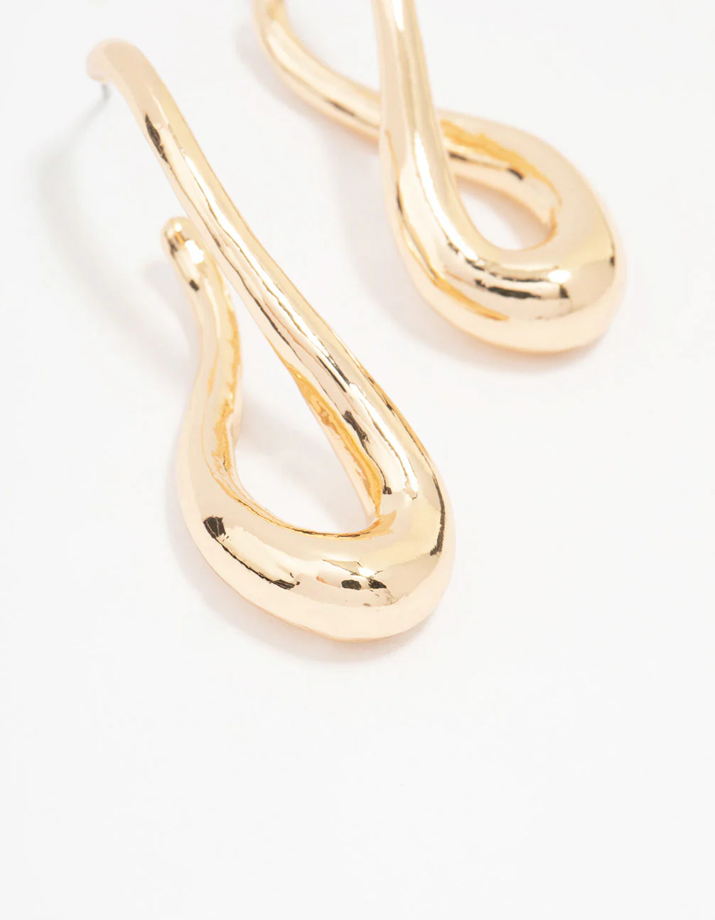 Gold Infinity Hoop Earrings - Image 2