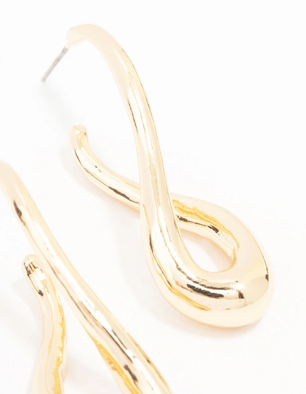 Gold Infinity Hoop Earrings - Image 3