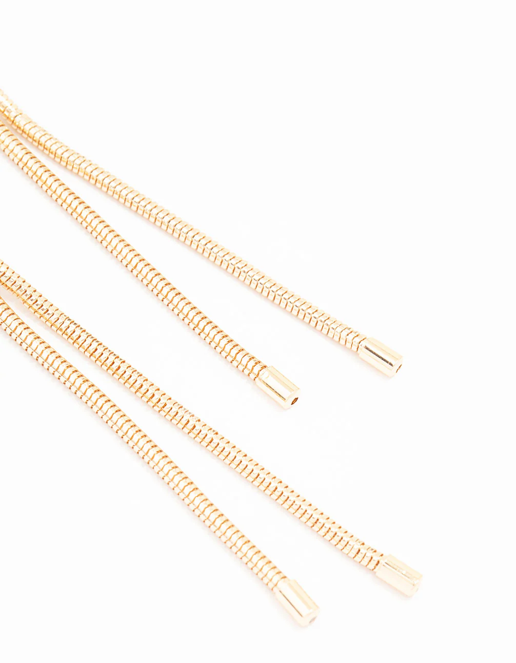 Gold Knotted Chain Drop Earrings - Image 3