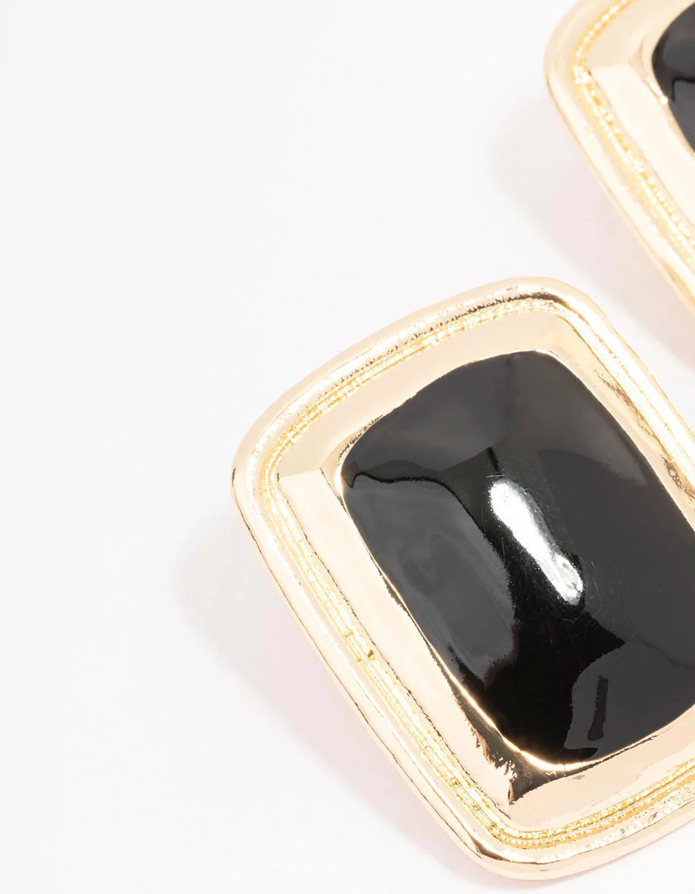 Gold Large Antique Stud Earrings - Image 2