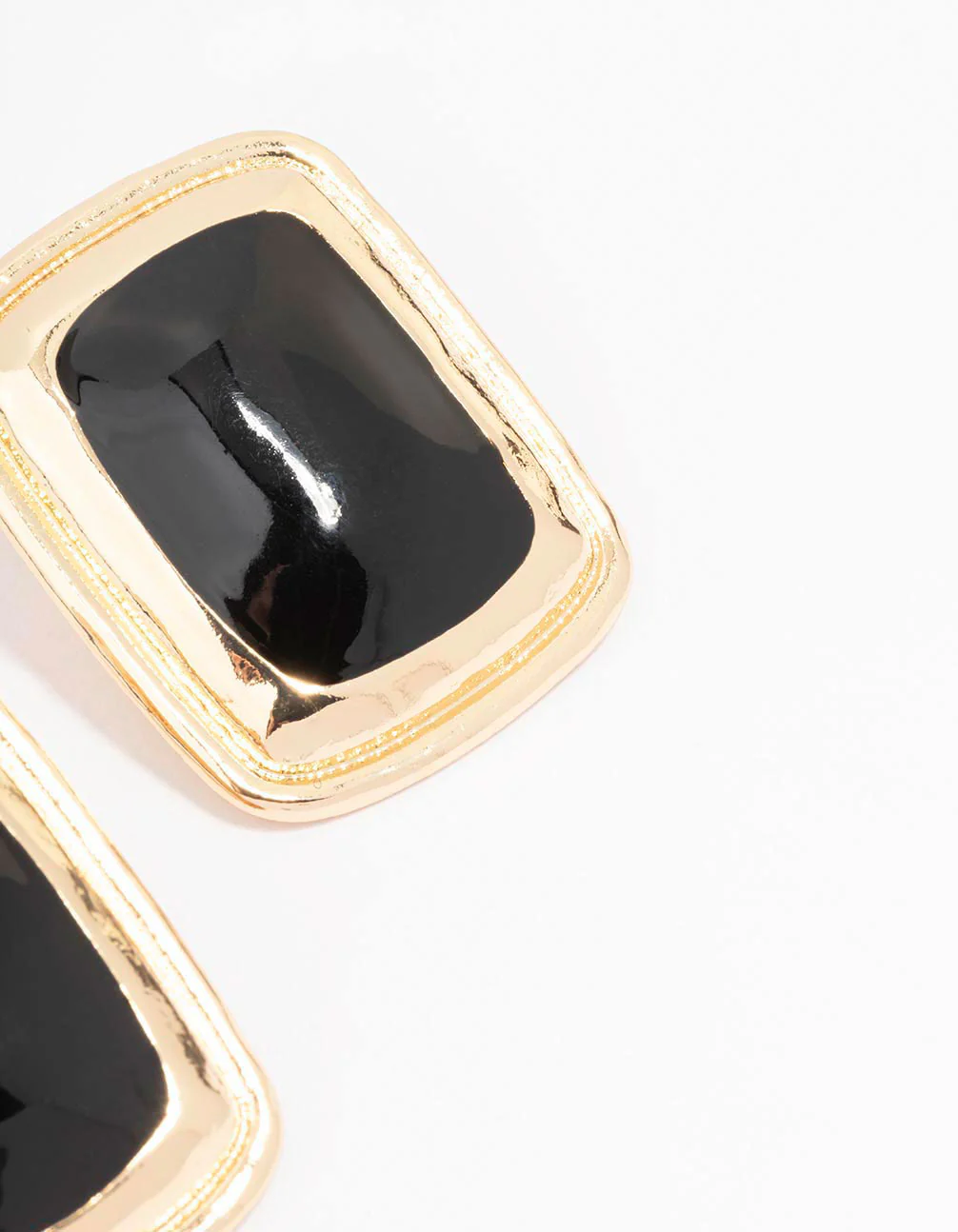 Gold Large Antique Stud Earrings - Image 3
