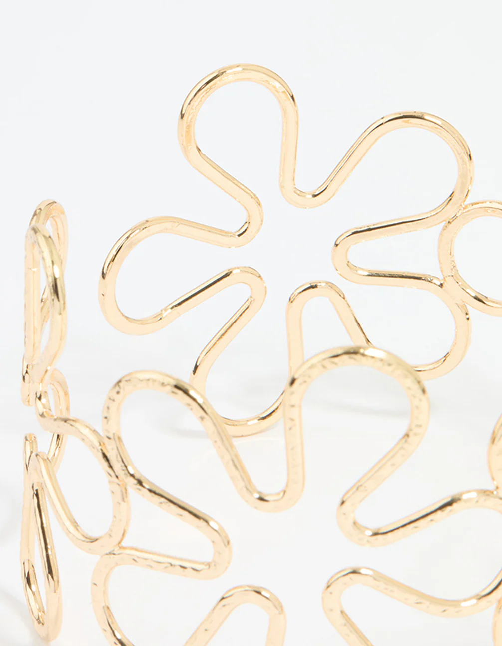 Gold Large Flower Arm Cuff - Image 3