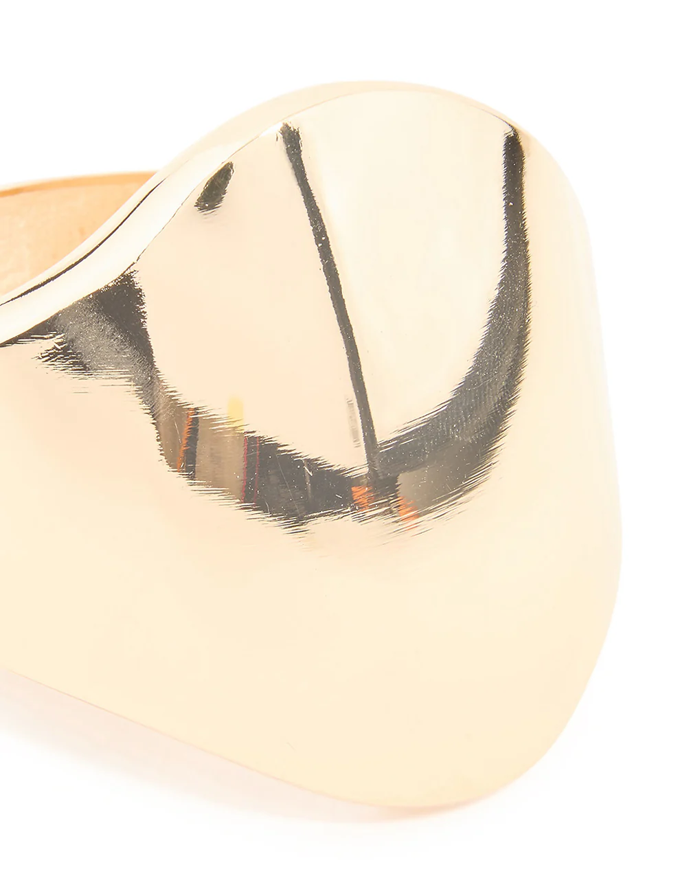 Gold Large Smooth Hinged Bangle - Image 2