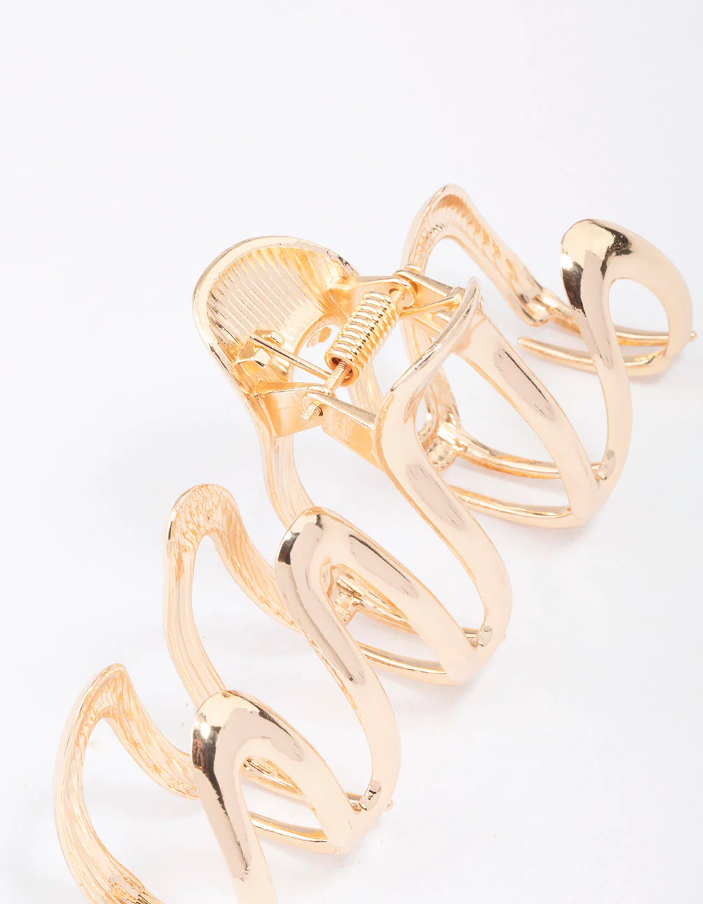 Gold Large Squiggle Hair Claw Clip - Image 3
