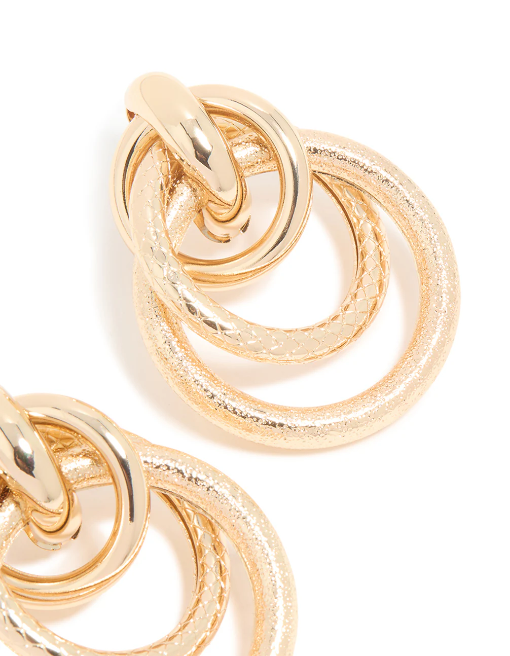 Gold Layered Tube Earrings - Image 5