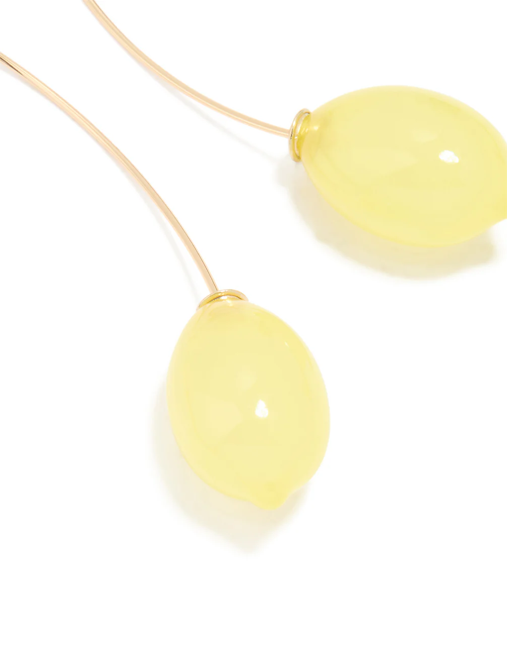 Gold Lemon Drop Earrings - Image 2