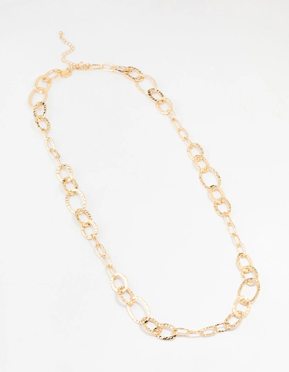 Gold Link Station Long Necklace - Image 2