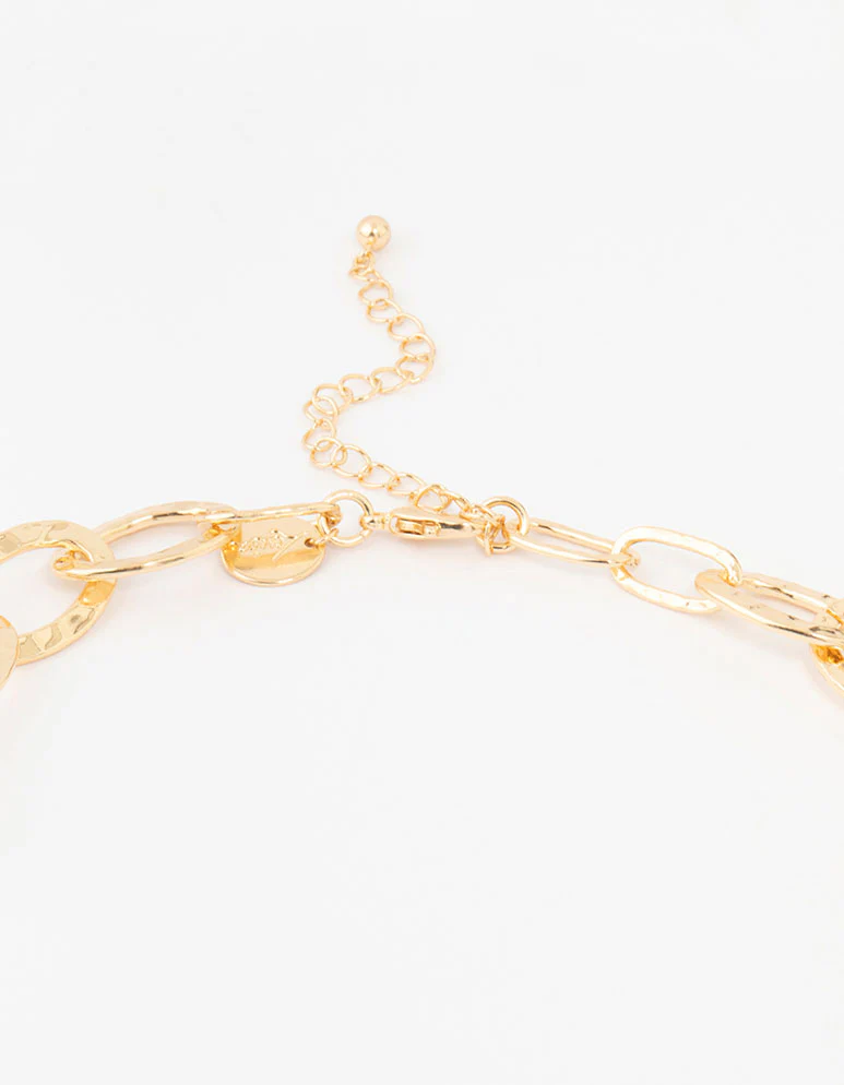 Gold Link Station Long Necklace - Image 3