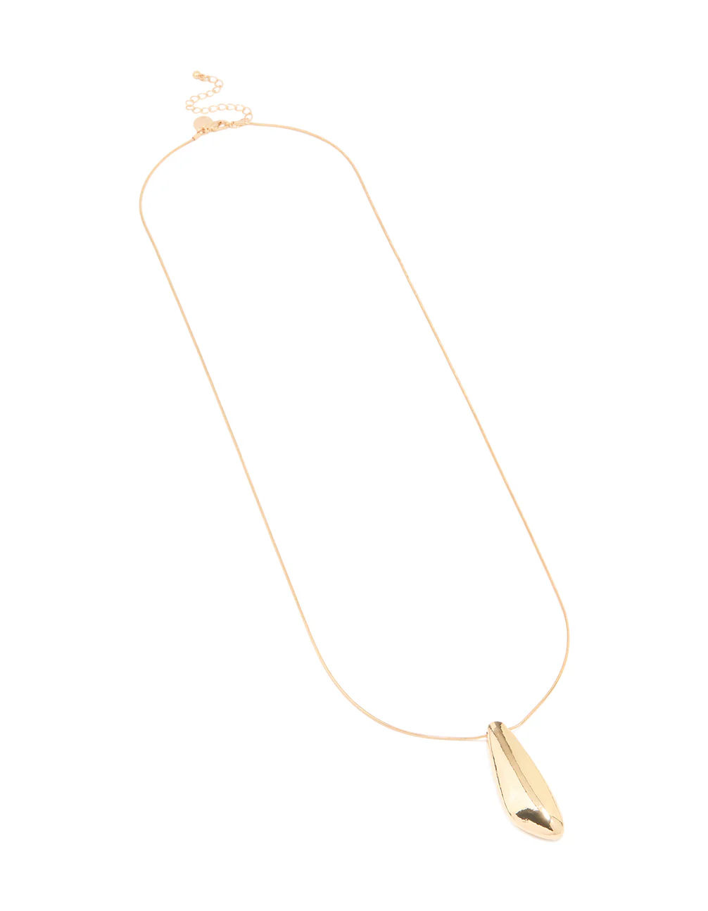 Gold Long Obtuse Shape Necklace - Image 2