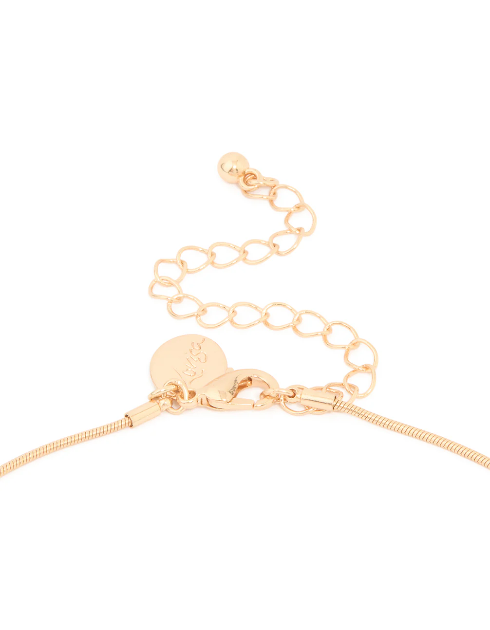 Gold Long Obtuse Shape Necklace - Image 3
