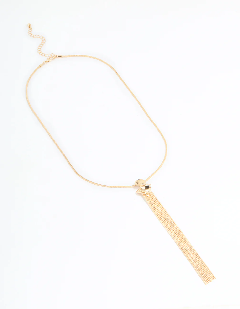 Gold Long Tassel Necklace - Image 2