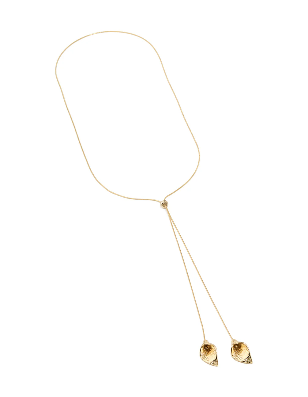 Gold Long Tulip Necklace - Image 2