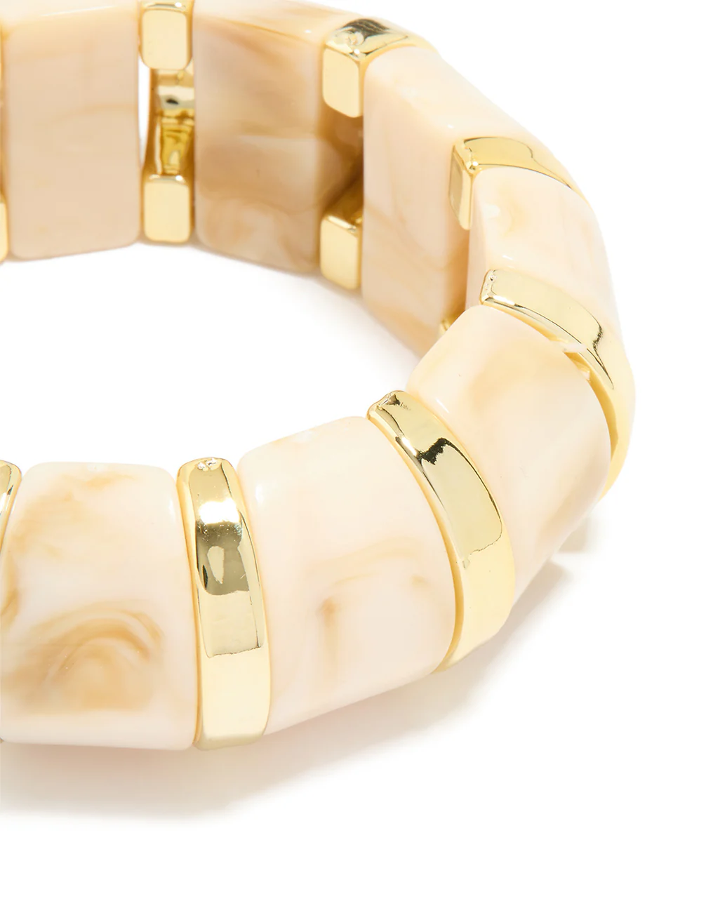 Gold Marble Large Stretch Bracelet - Image 2