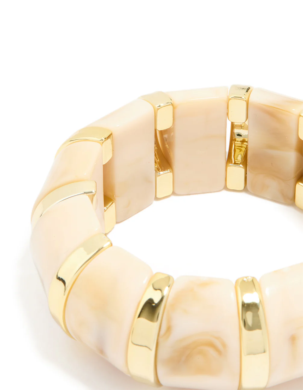 Gold Marble Large Stretch Bracelet - Image 3