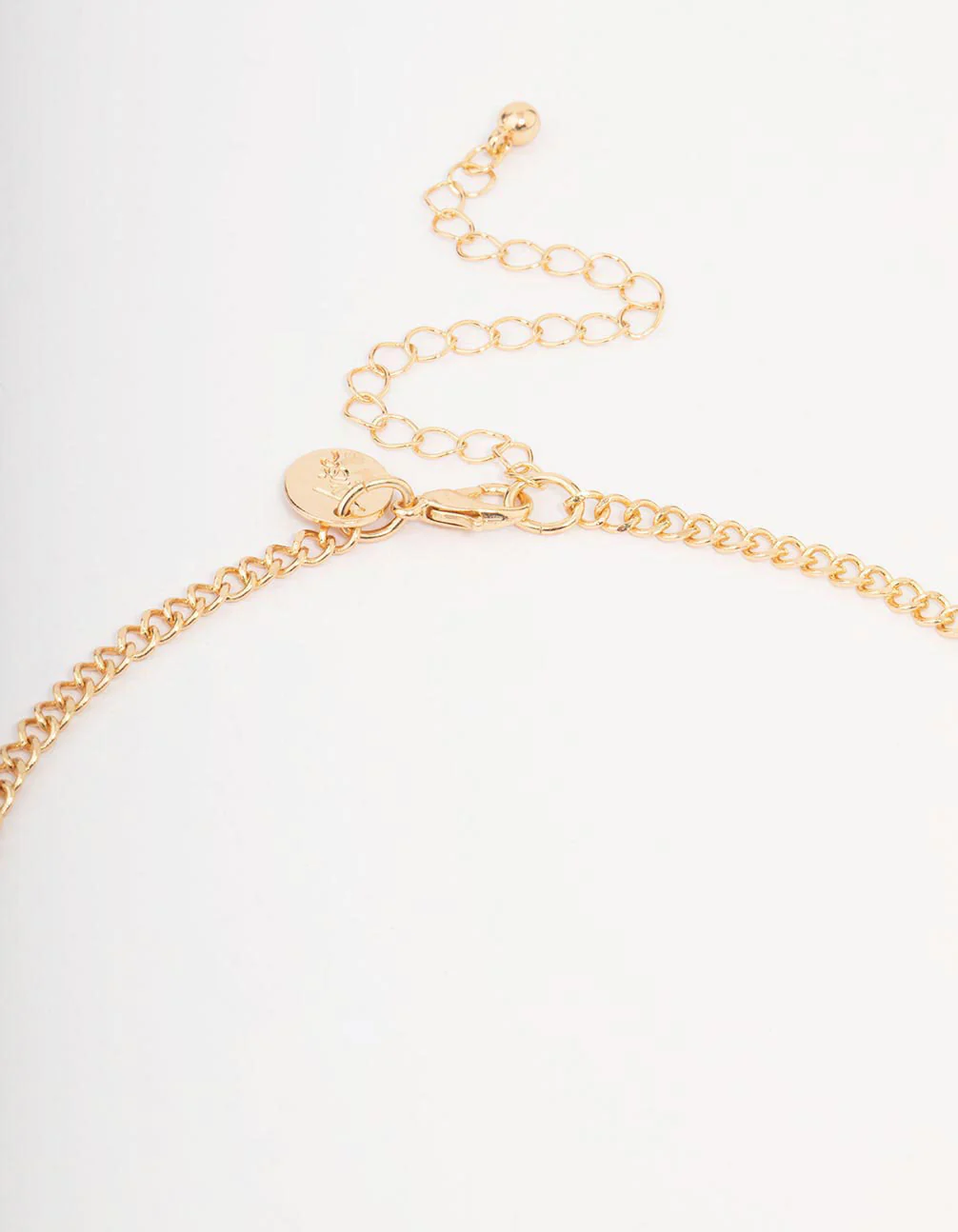 Gold Matte Cut Out Disc Necklace - Image 3