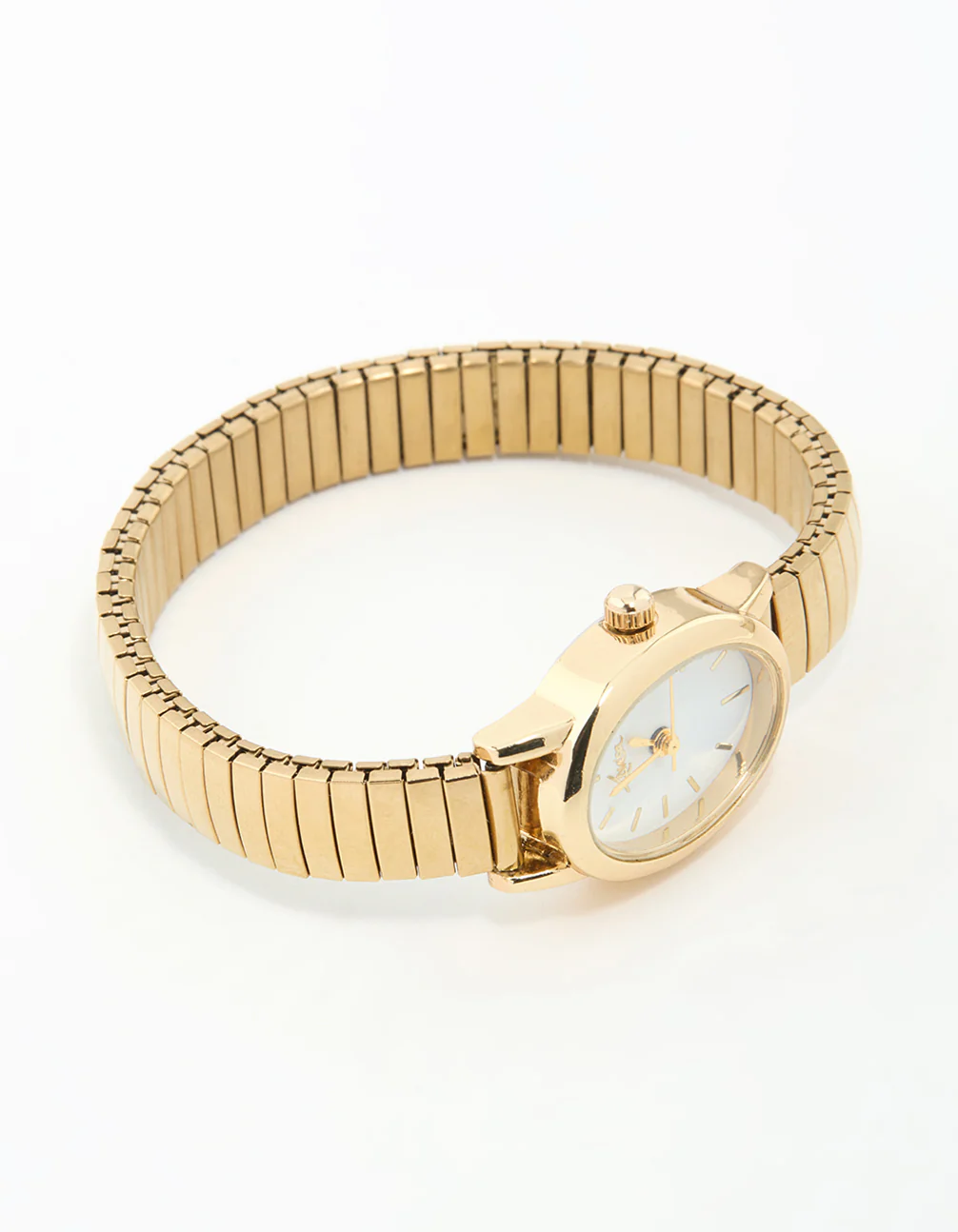 Gold Mini Oval Stretch Watch - Image 2
