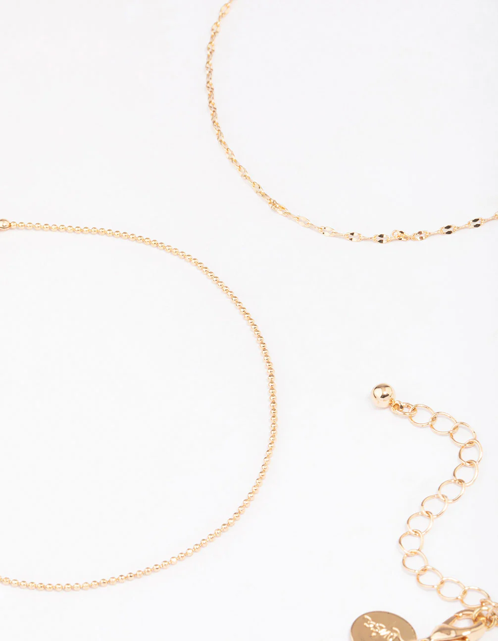 Gold Mixed Chain Anklet 4-Pack - Image 3