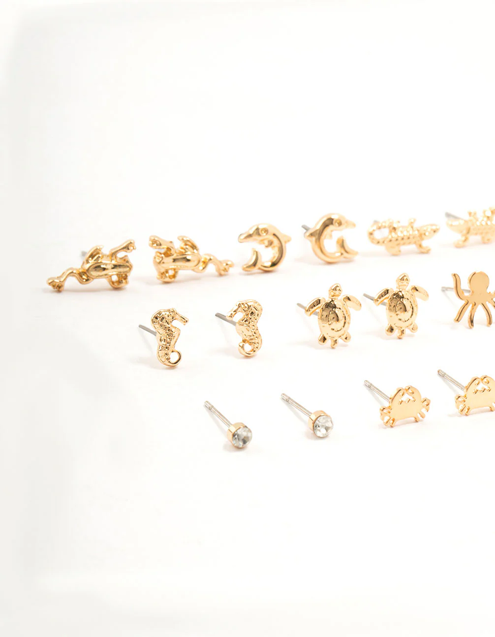 Gold Mixed Creatures Earrings 12-Pack - Image 2