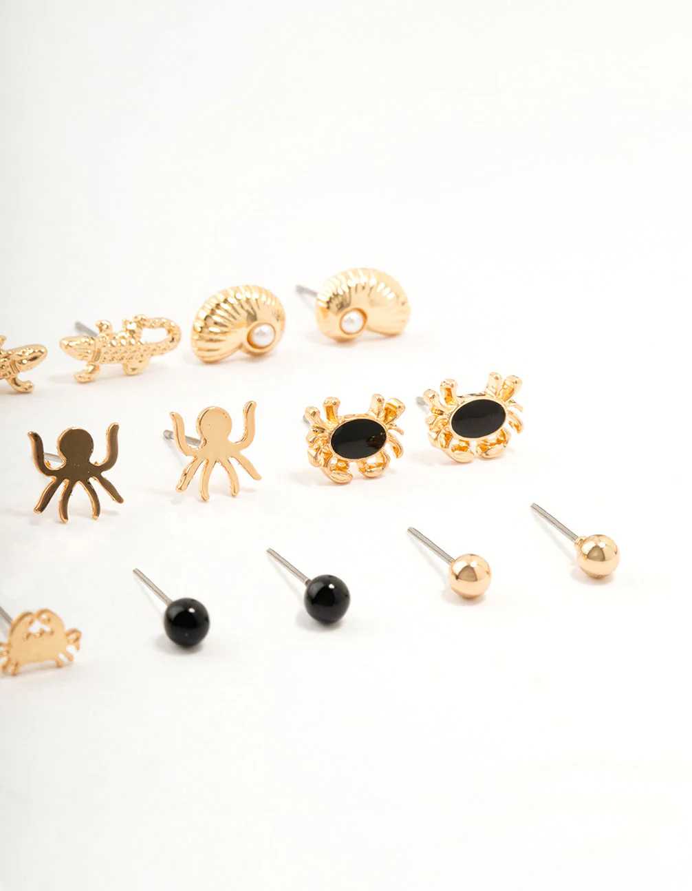 Gold Mixed Creatures Earrings 12-Pack - Image 3