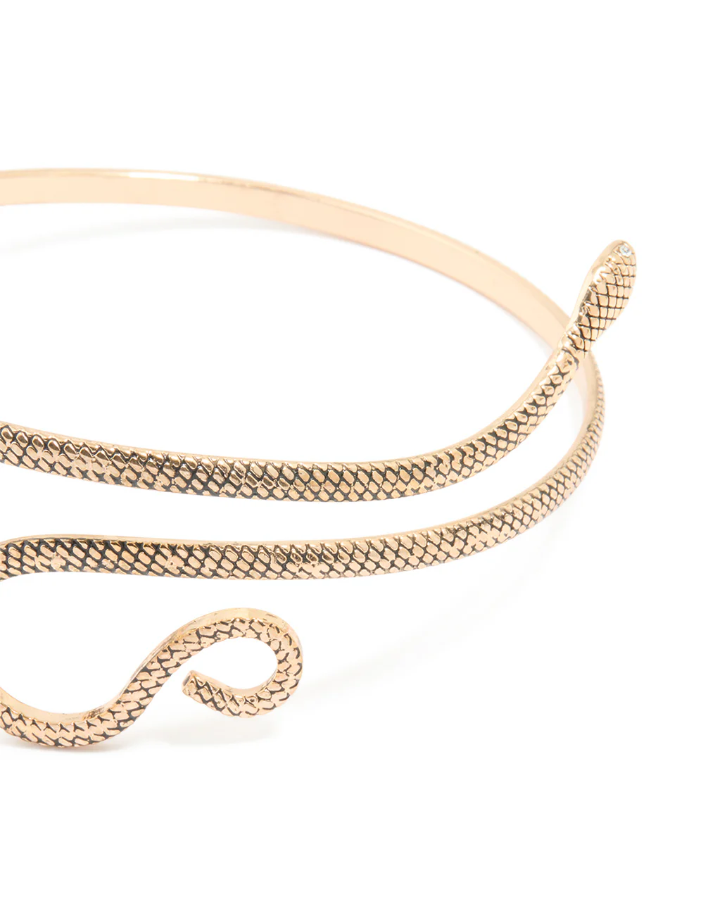 Gold Modern Snake Arm Cuff - Image 2