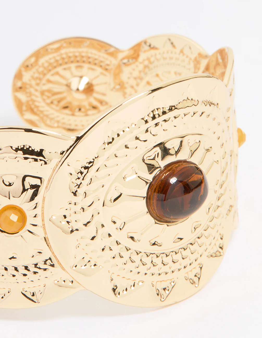 Gold Molten Circle Wrist Cuff - Image 2