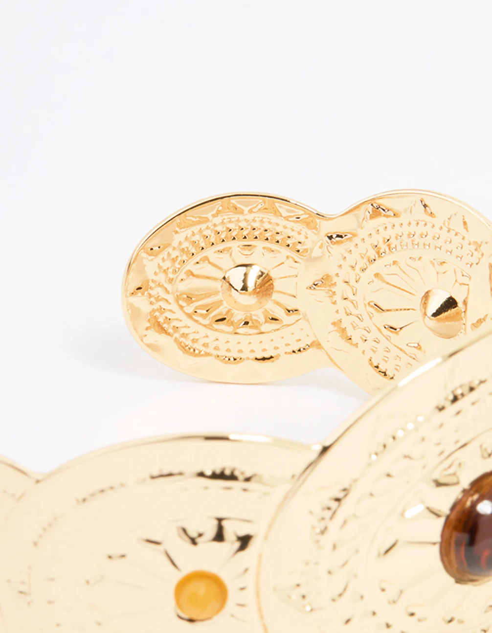 Gold Molten Circle Wrist Cuff - Image 3