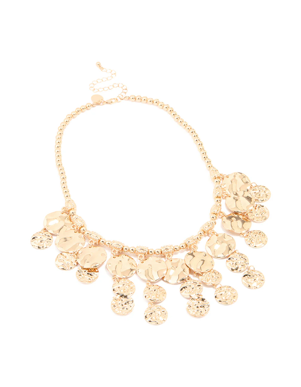Gold Molten Coin Charm Necklace - Image 2