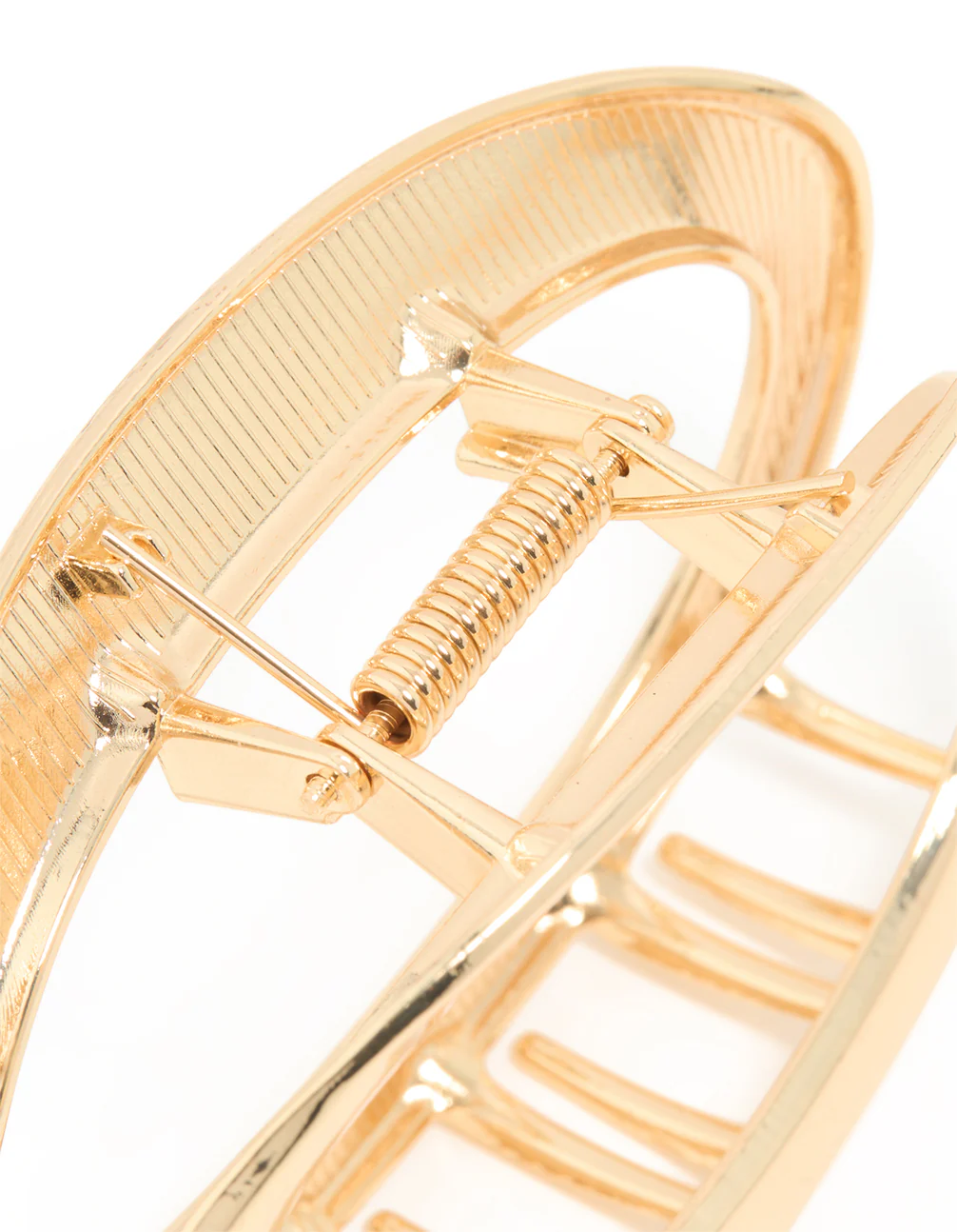 Gold Molten Oval Hair Claw Clip - Image 3
