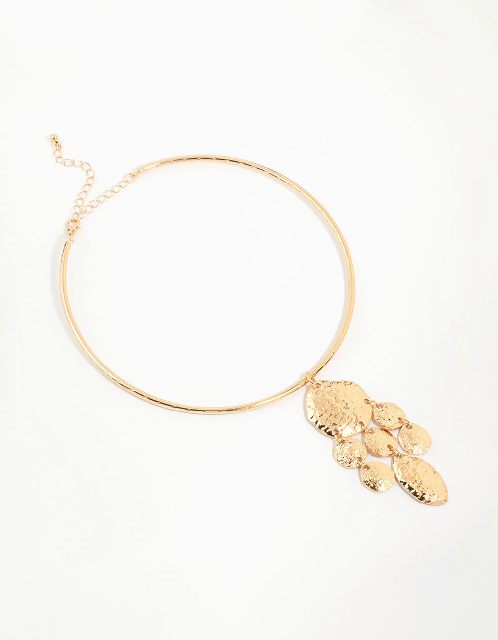 Gold Molten Pendant Choker - Image 4
