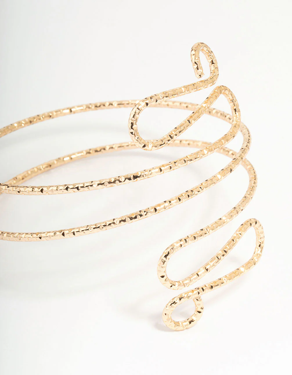 Gold Molten Twisted Arm Cuff - Image 2