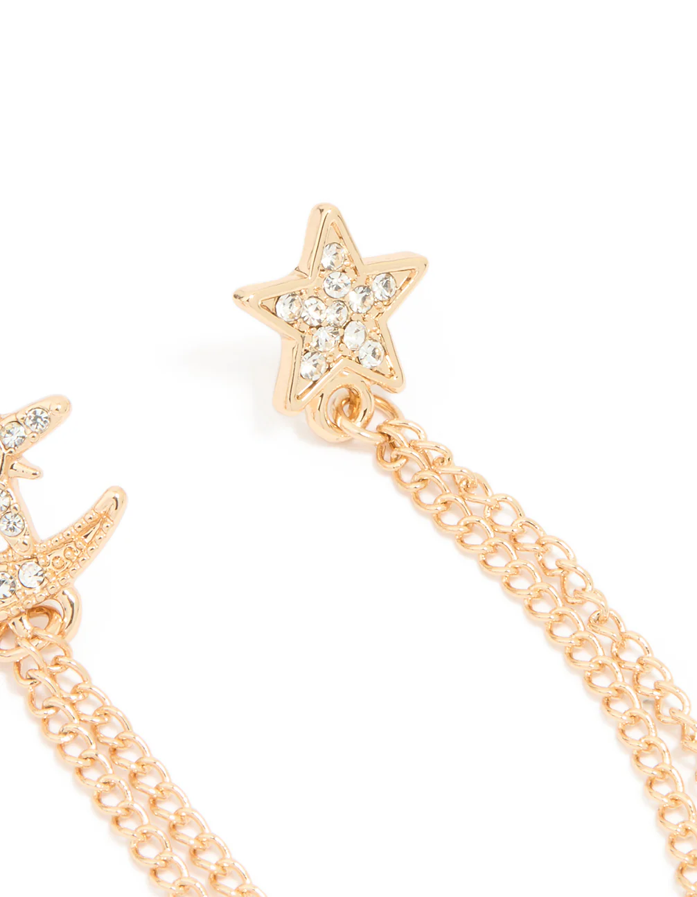 Gold Moon & Star Chain Brooches 2-Pack - Image 3