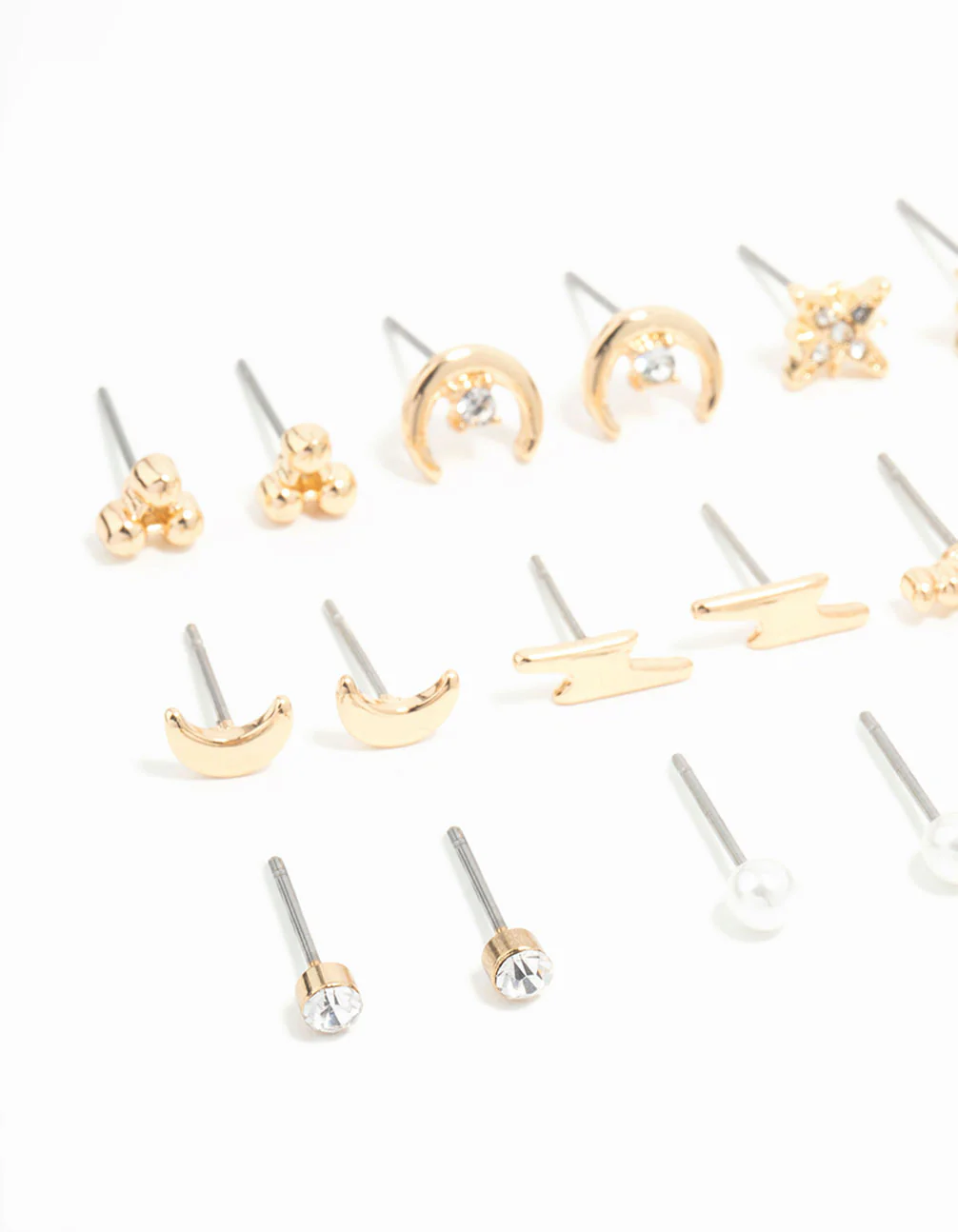 Gold Moon & Star Stud Earrings 12-Pack - Image 2