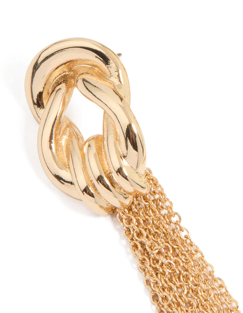 Gold Multi Chain Drop Earrings - Image 2