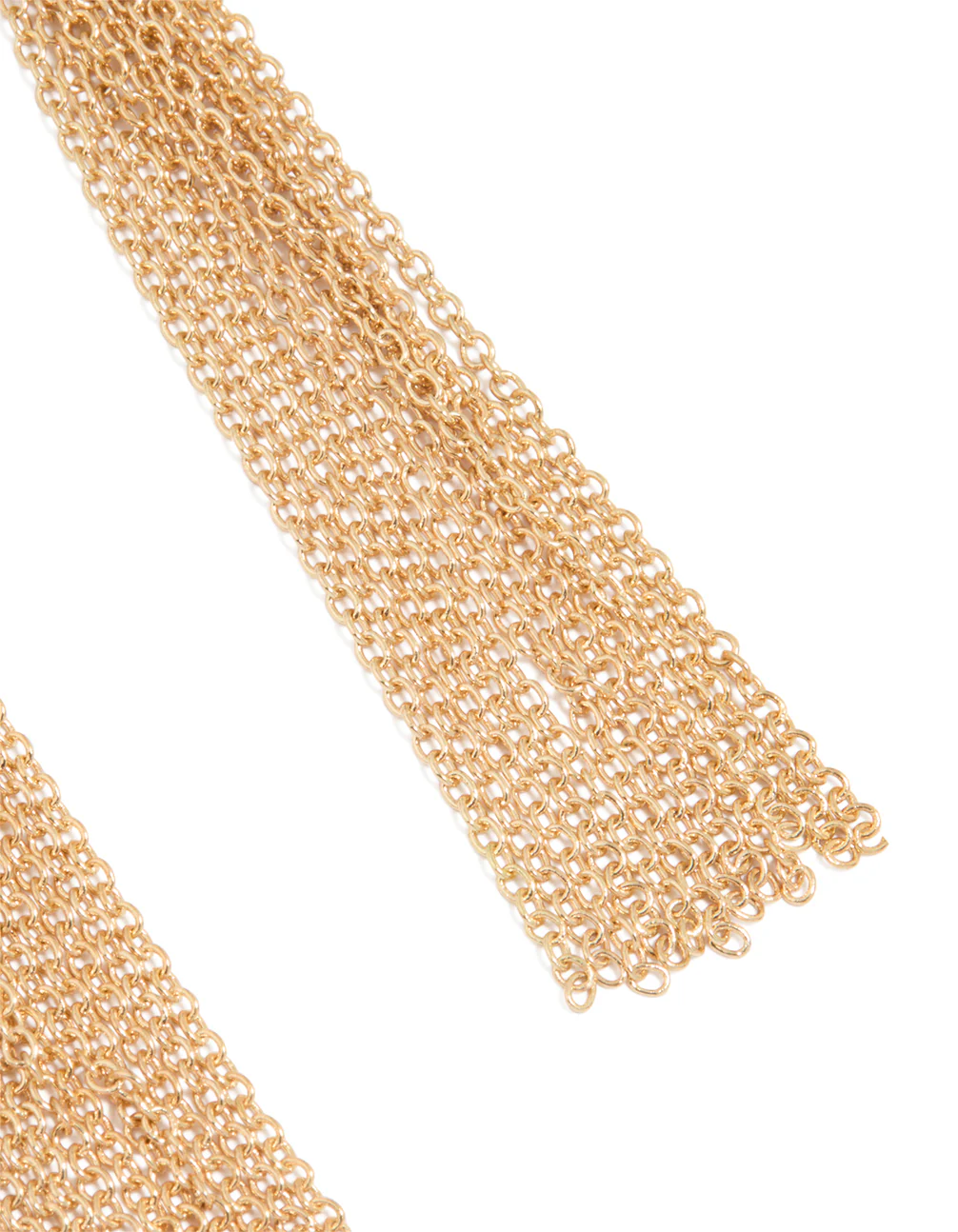 Gold Multi Chain Drop Earrings - Image 3