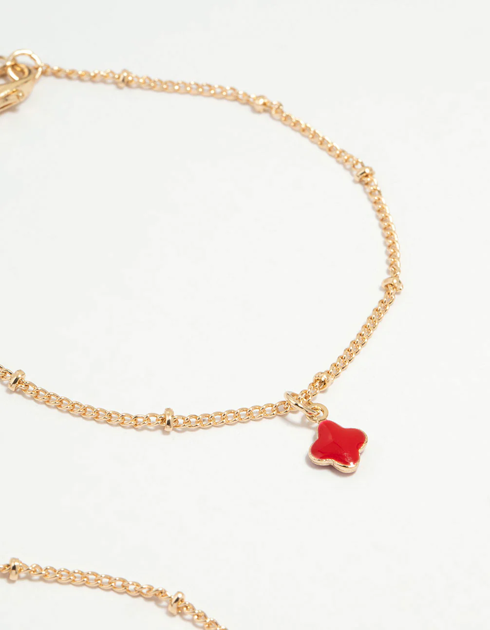 Gold Multicoloured Flower Statement Bracelets 3-Pack - Image 3