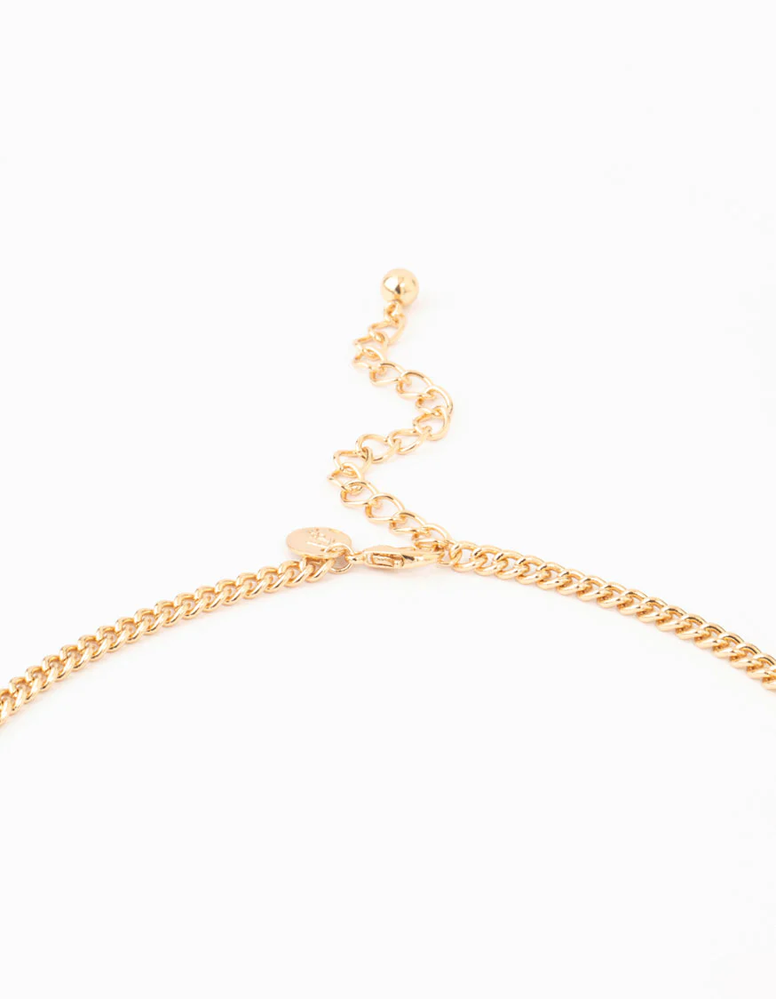 Gold Layered Statement Necklace - Image 3