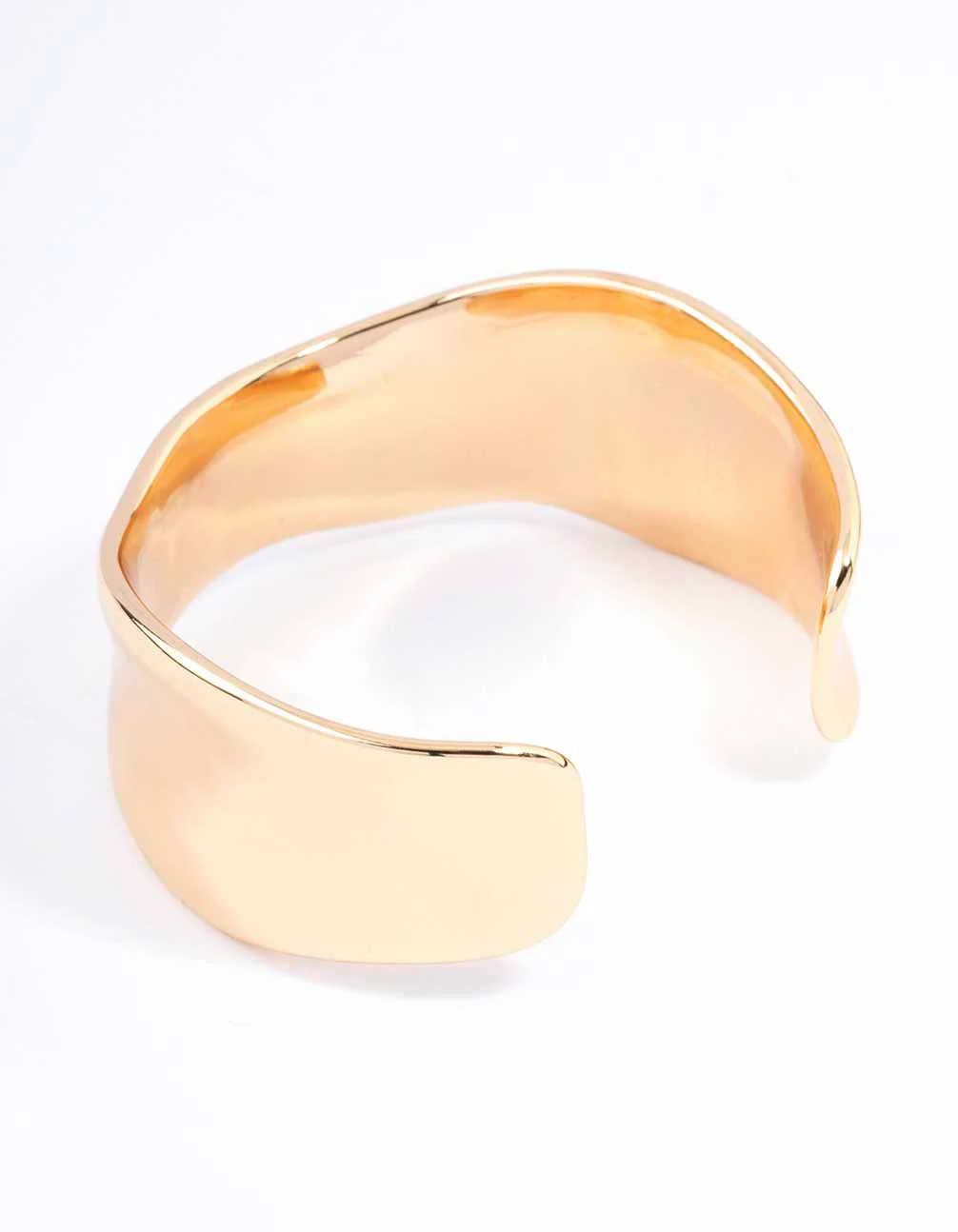 Gold Narrow Molten Wrist Cuff - Image 3