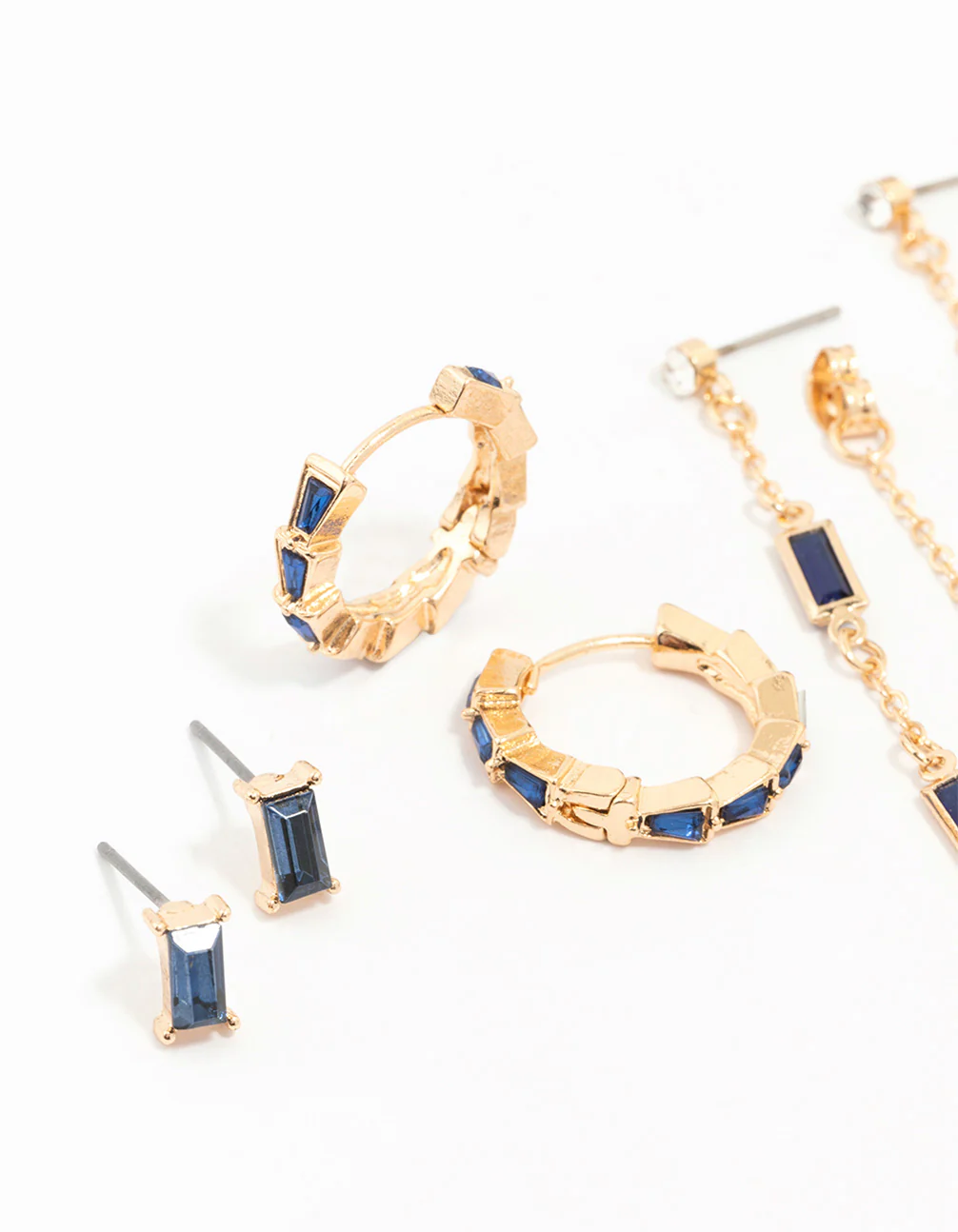 Gold Navy Mix Earring 3-Pack - Image 2