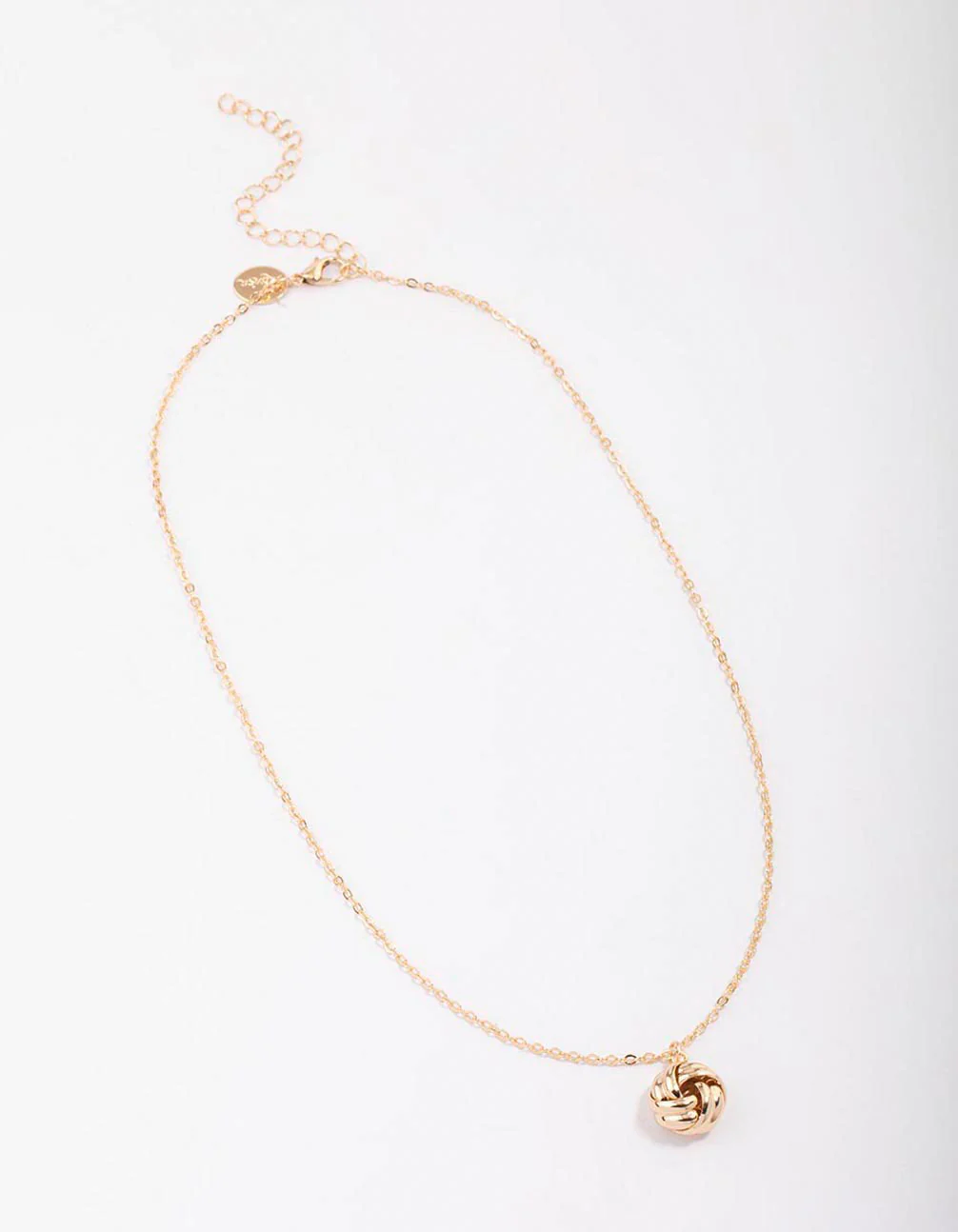 Gold Open Rope Knotted Pendant Necklace - Image 2