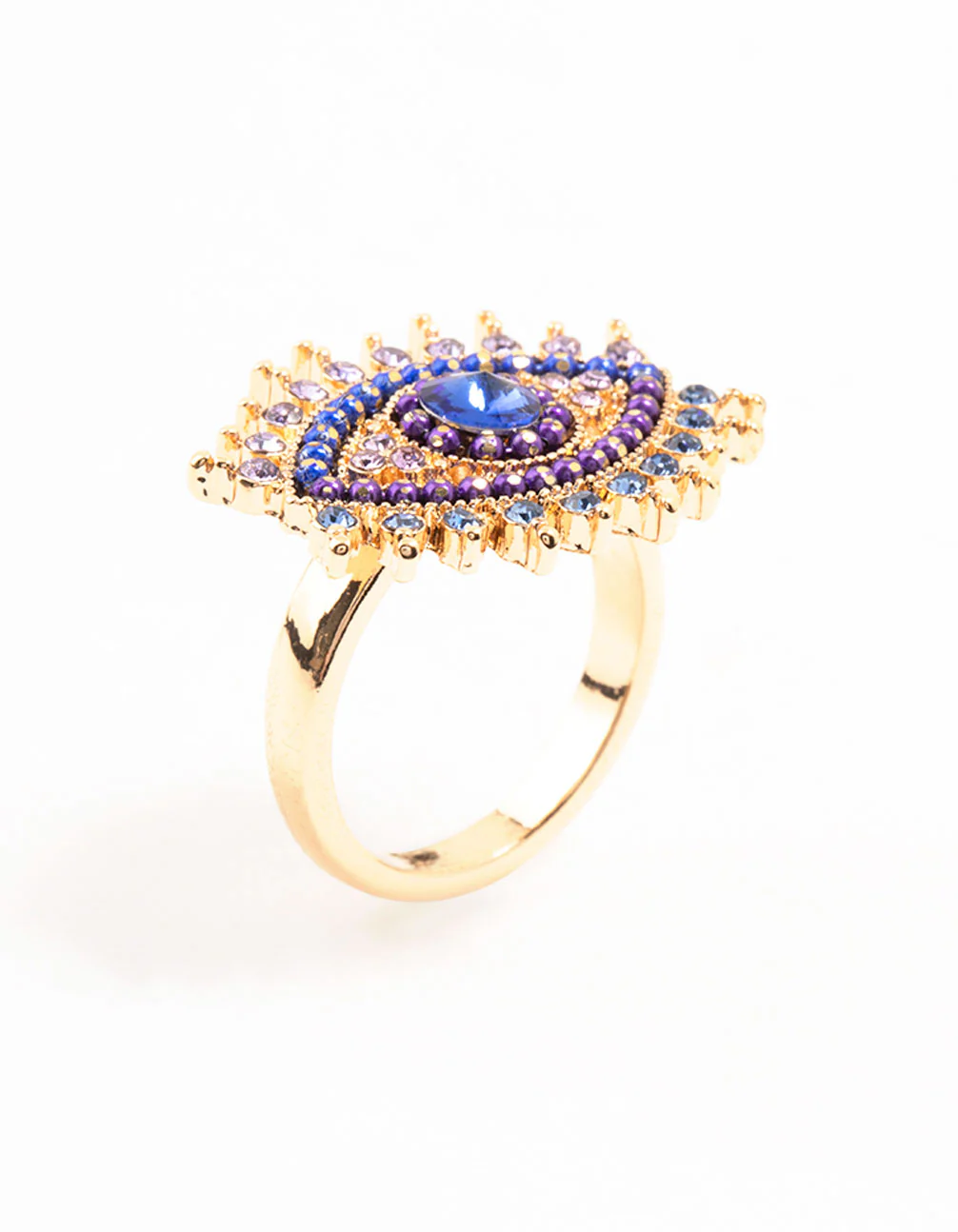 Gold Opulent Evil Eye Ring - Image 2