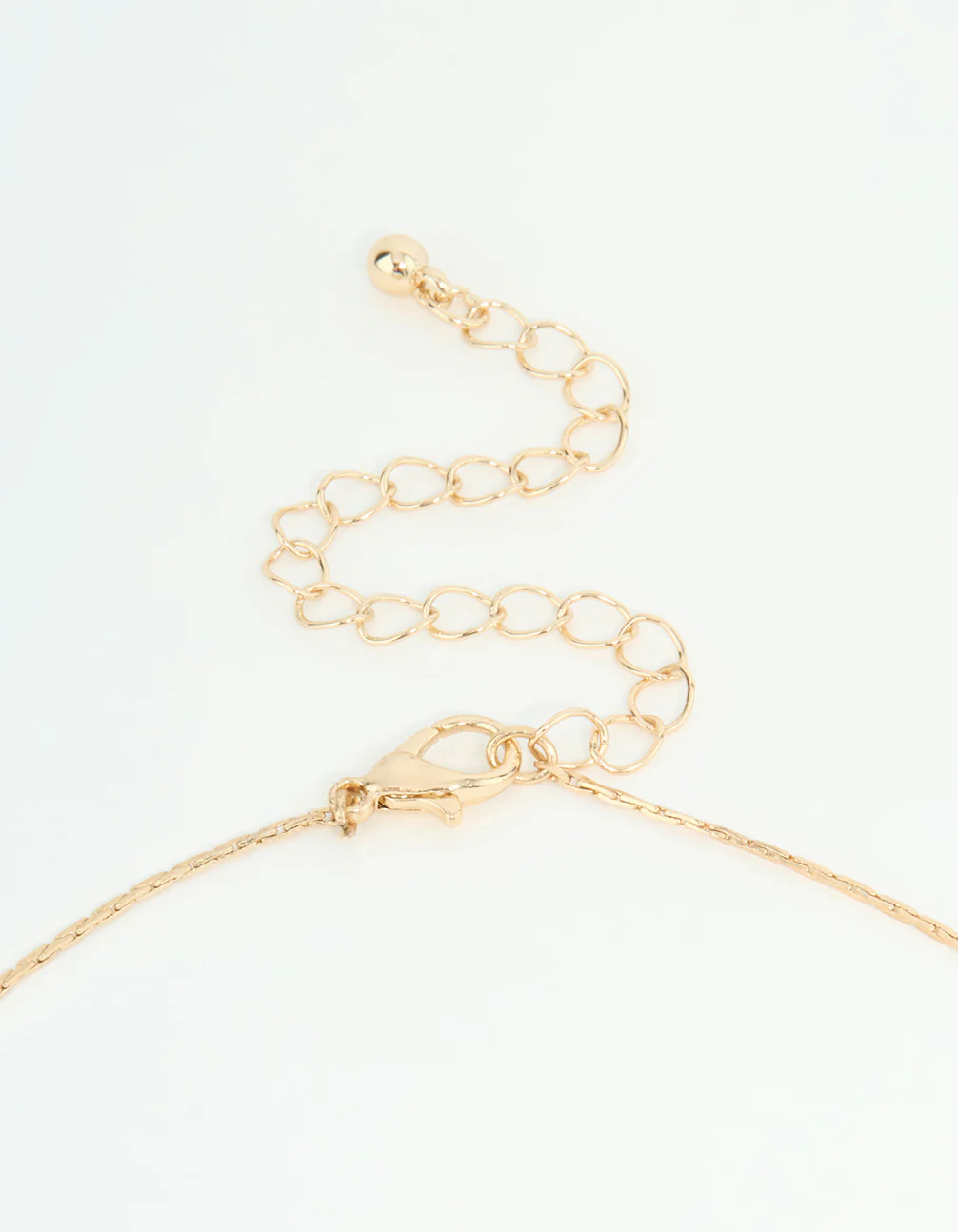 Gold Organic Beaded Long Necklace - Image 3