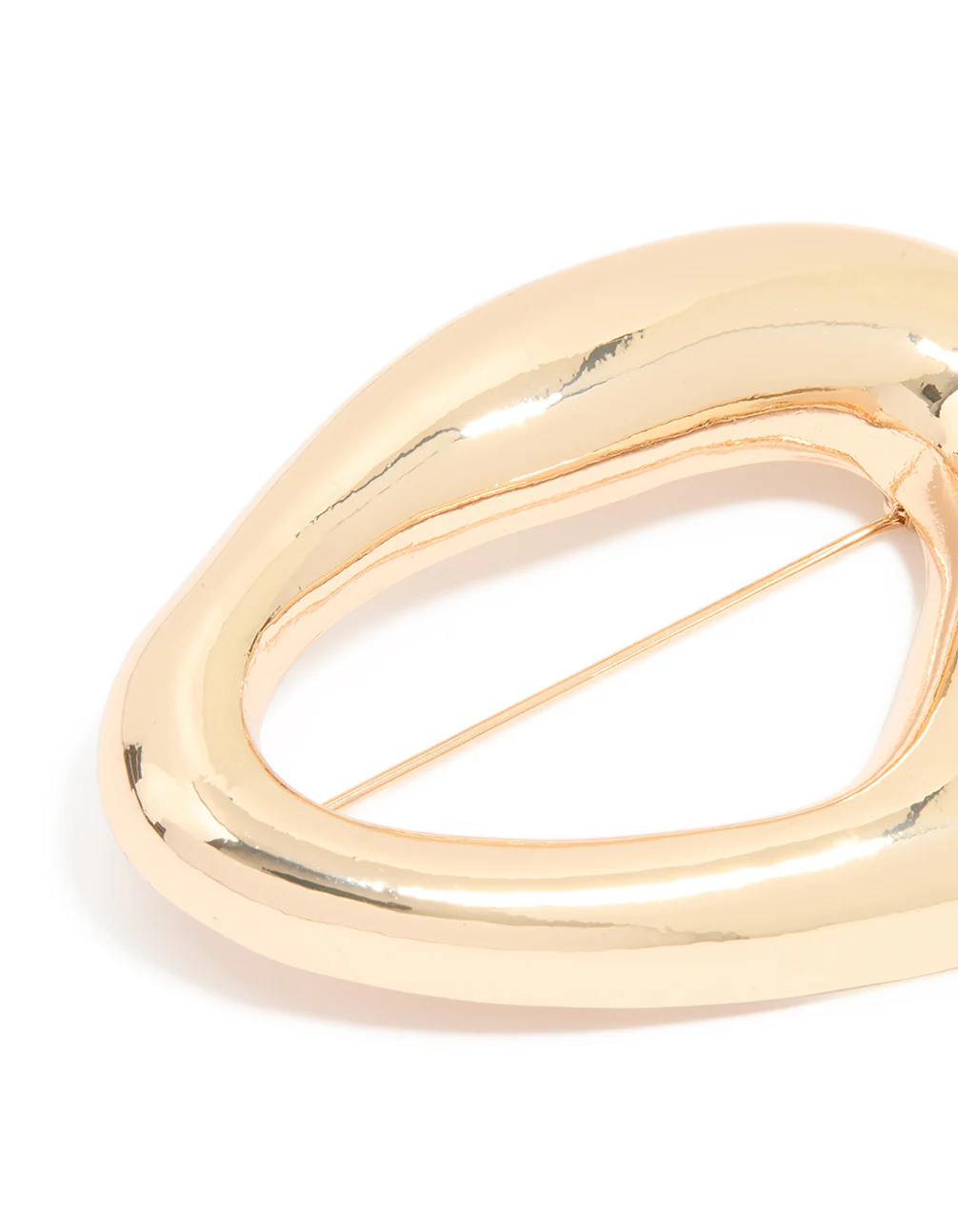 Gold Organic Oval Brooch - Image 2