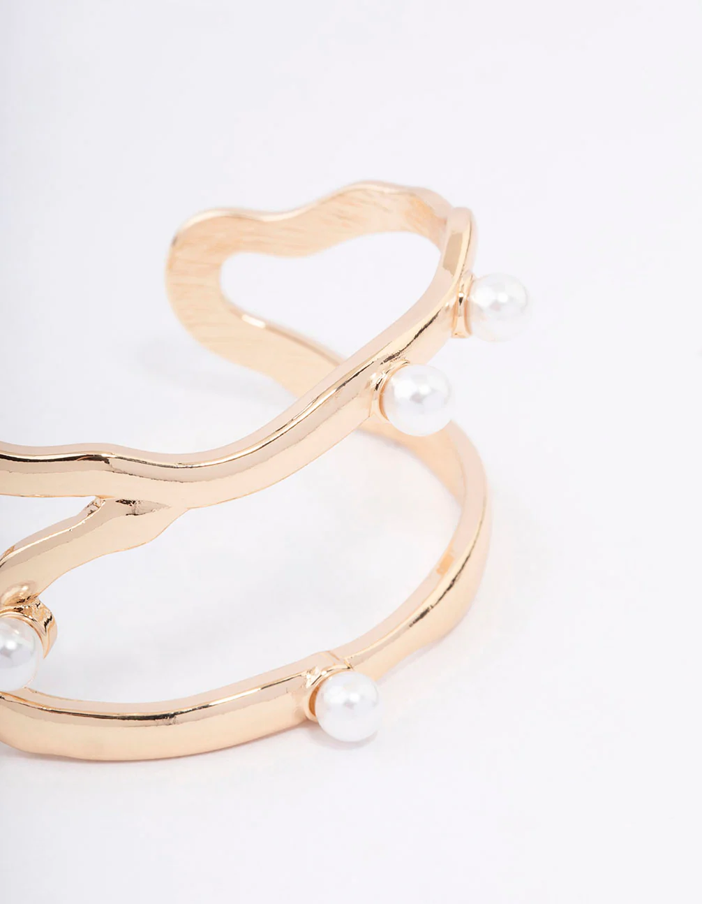 Gold Organic Pearl Wrist Cuff - Image 2