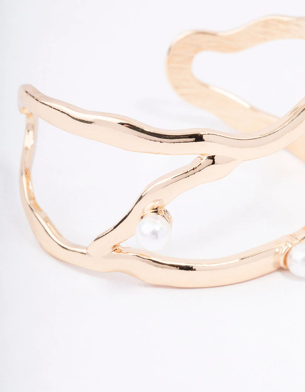 Gold Organic Pearl Wrist Cuff - Image 3